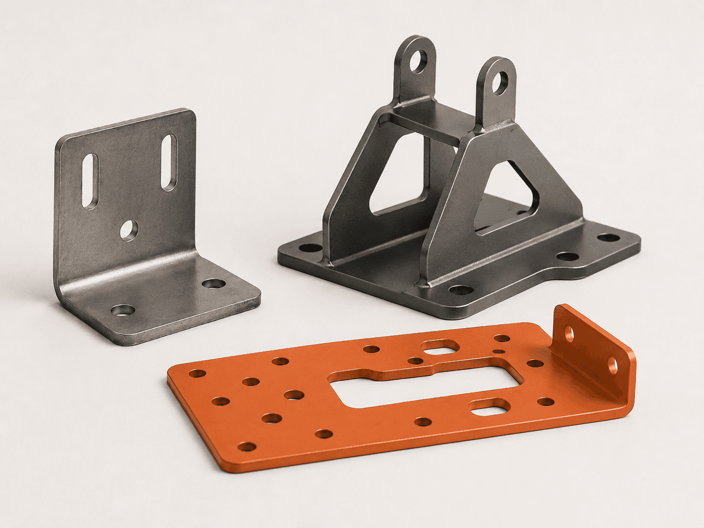 Laser-cut and bent metal bracket